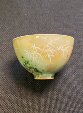 江西省高级工艺美术师王钢手绘釉上彩颜色釉主人杯茶杯品茗杯75ml