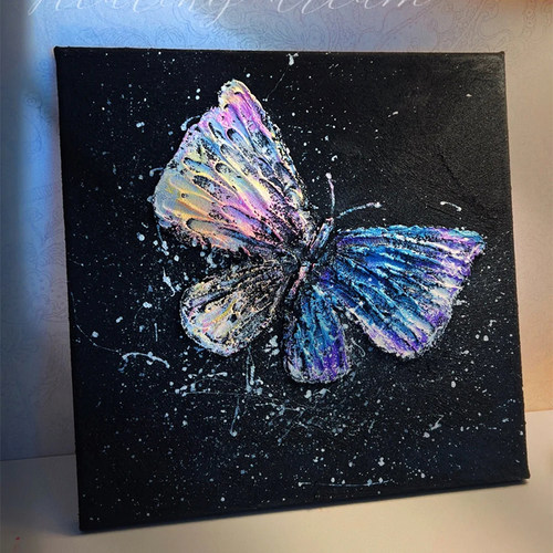 蝴蝶肌理画DIY石英砂丙烯材料包