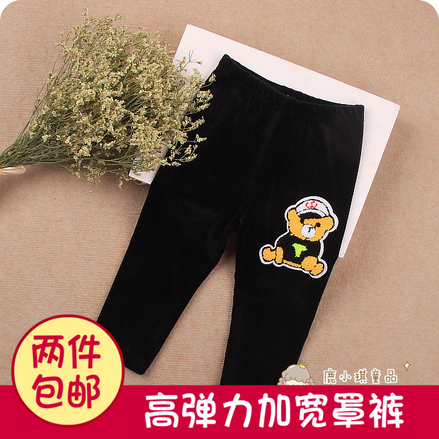 男宝宝罩裤冬加宽金丝绒小男孩罩手工棉裤子1-2-3岁男童儿童小童