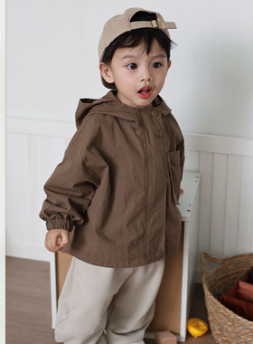 男童休闲日系洋气复古外套宝宝百搭帅气裤子儿童新款韩版时尚套装
