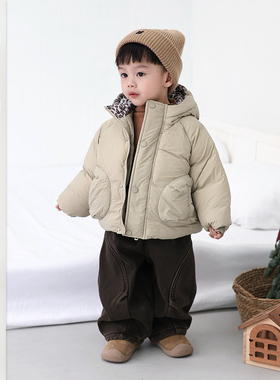 儿童冬季新款加厚保暖棉服男女宝韩版洋气棉袄宝宝加绒百搭棉衣潮