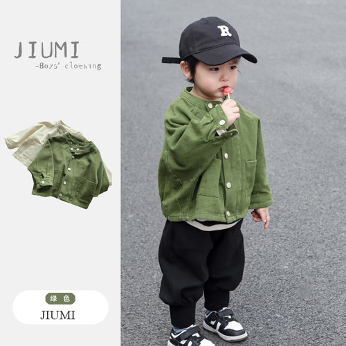 JIUMI韩版宽松潮范春季外套套装