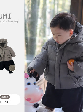 男童羽绒服儿童冬季保暖外套连帽中小童白鸭绒上衣韩版童装冬装潮