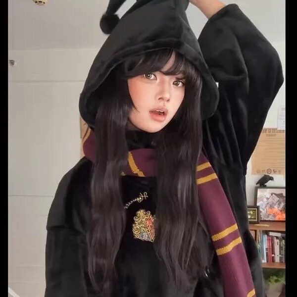 新款魔法睡袍哈利波特家居服睡衣女cos服法兰绒学院风cosplay卡通