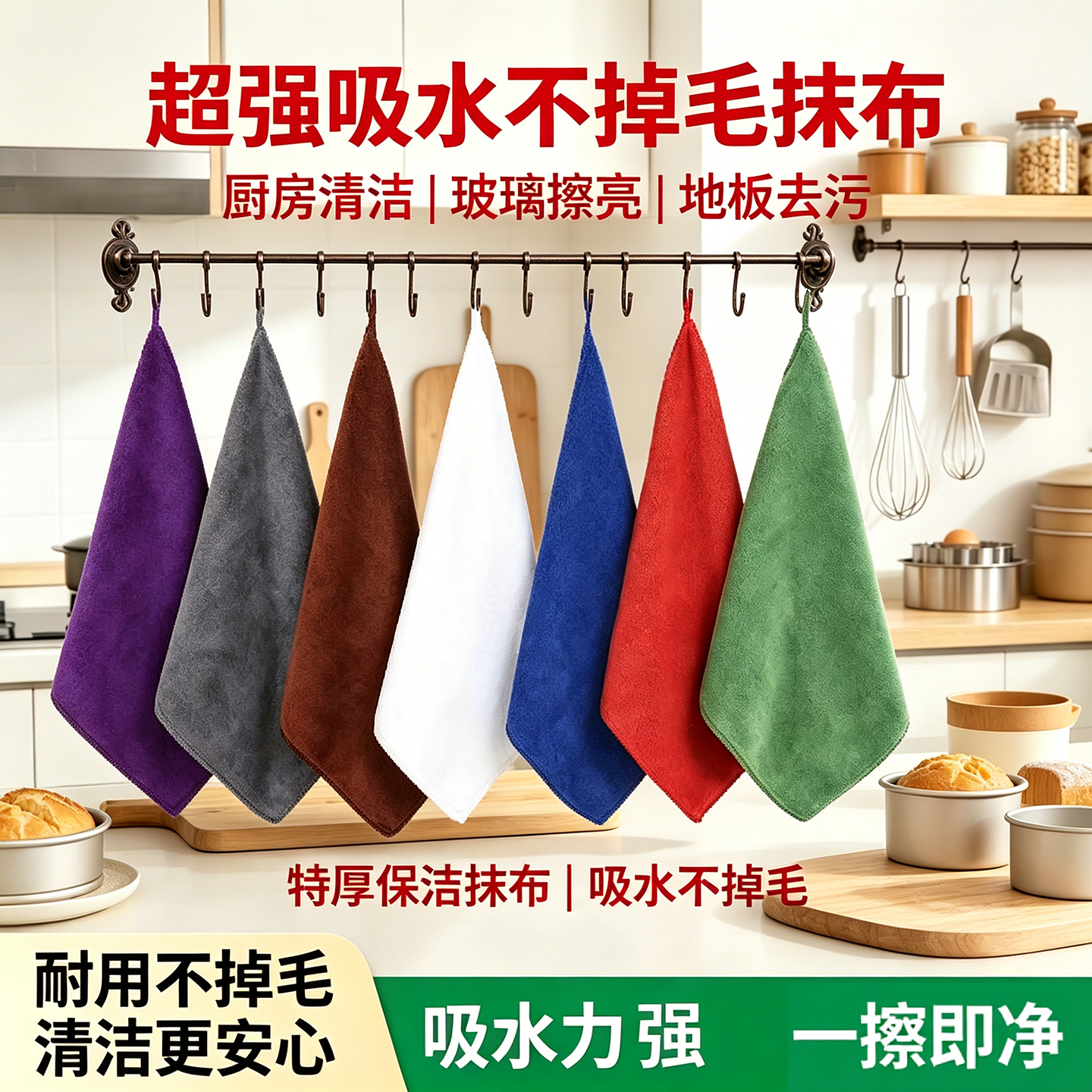 馨丝妤酒店保洁抹布吸水不掉毛餐饮店擦桌子不留痕清洁搞卫生毛巾