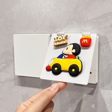 中央空调面板保护盖罩防误触碰可爱蜡笔小新插座开关防溅盒防水盖