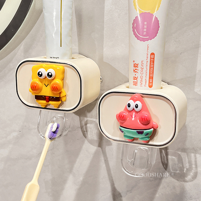 牙膏挤压器壁挂式可爱卡通