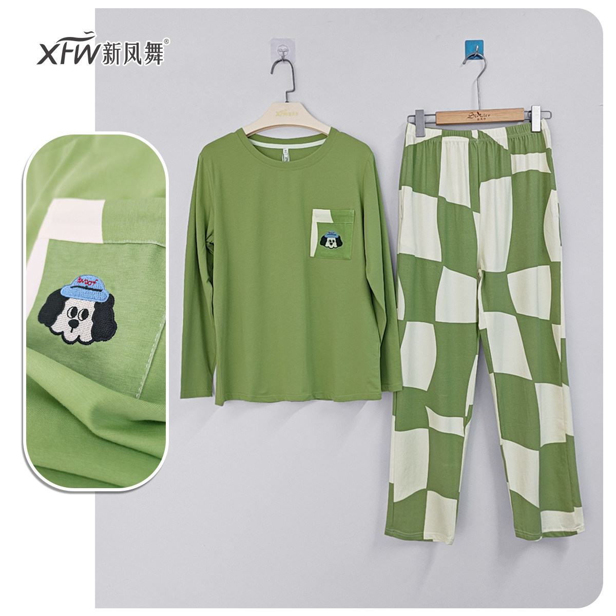 纯棉少女舒适格子款