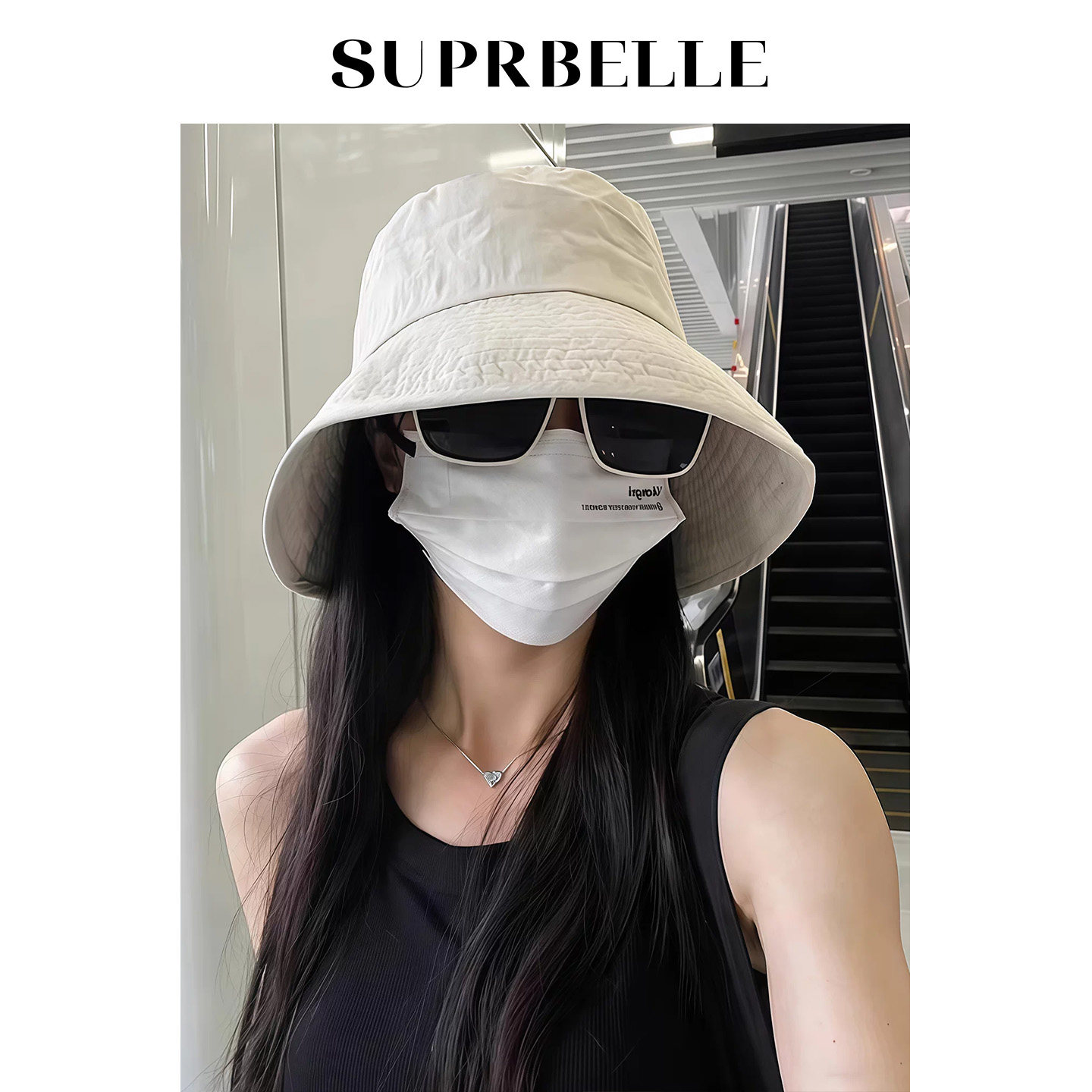 大头围渔夫帽女2026新款轻薄速干防晒遮阳帽大帽檐素颜遮脸水桶帽