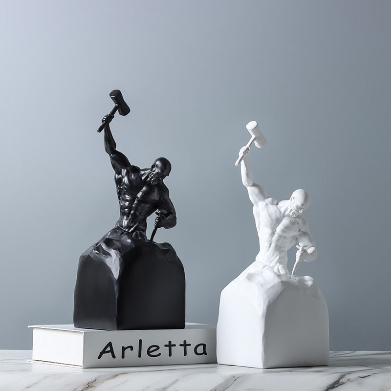 现代简约艺术抽象人物雕塑摆件售楼处样板间民宿酒店客厅软装饰品