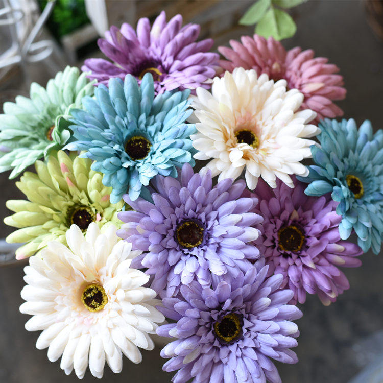 Retro Oil Painting literature Gerbera Daisy Gerbera Artificial Flower European style table Decorative flowersin the Home accessories , Vase/Flower/Artificial flowers/Imitation jewelry , Artificial flowers/Artificial flower  category - from Buy2taobao.com to provide professional Taobao agent buy service