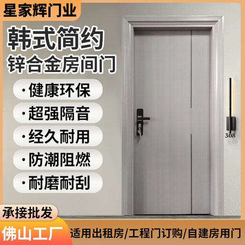 现代简约锌合金卧室门