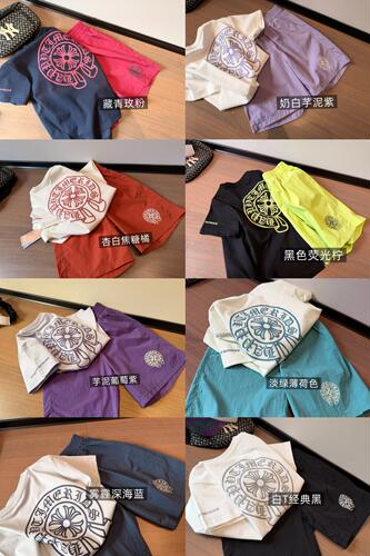 儿童速干短袖T恤2026新款男童女童中大童洋气运动休闲宽松套装C