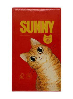 阳光橘猫塔牌 Sunny Orance Cat 78张 10X6cm左右 英文卡牌游戏