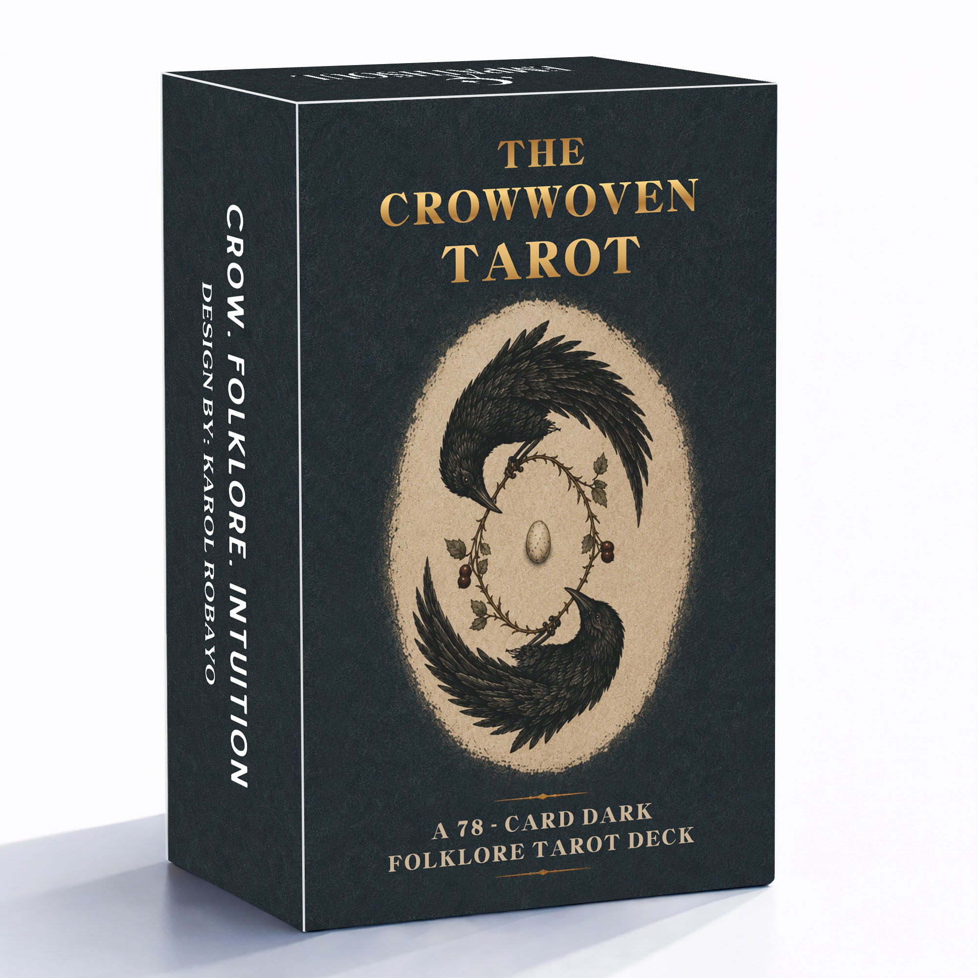 乌鸦塔牌The Crowwoven Tarot 初学者 天地盖12X7 CM英文卡牌游戏