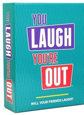 You Laugh You're Out 你笑你出去英文家庭聚会亲子桌游卡牌游戏