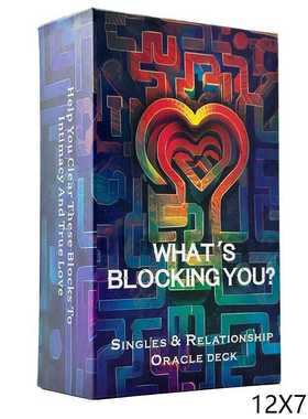 爱情障碍英文神谕 Singles and Relationship Oracle天地盖12X7cm