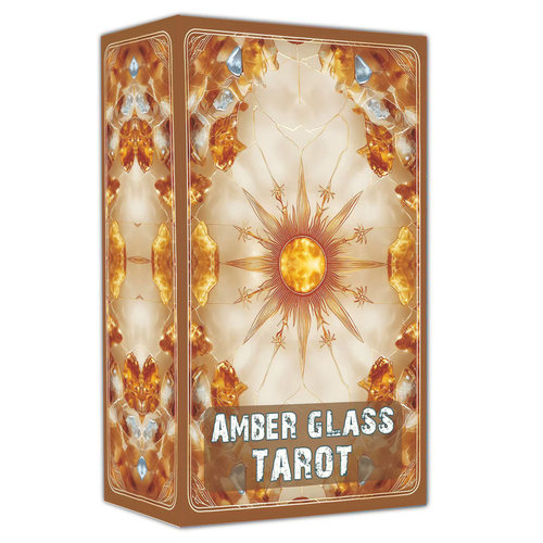 原创琥珀玻璃塔牌Amber Glass Tarot天地盖12×7cm英文卡牌游戏