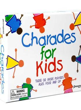 儿童猜字谜游戏Charades Game For Kids家庭益智游戏英文桌游卡片