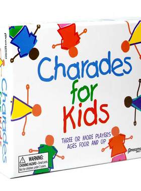 儿童猜字谜游戏Charades Game For Kids家庭益智游戏英文桌游卡片