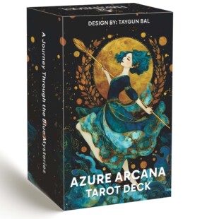 蓝色奥秘塔牌Azure Arcana Tarot天地盖 12X7CM 英文卡牌游戏