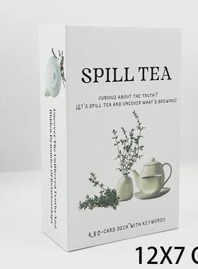洒茶茶叶神谕卡Spill Tea Oracle Card12X7cm 天地盖英文卡牌游戏