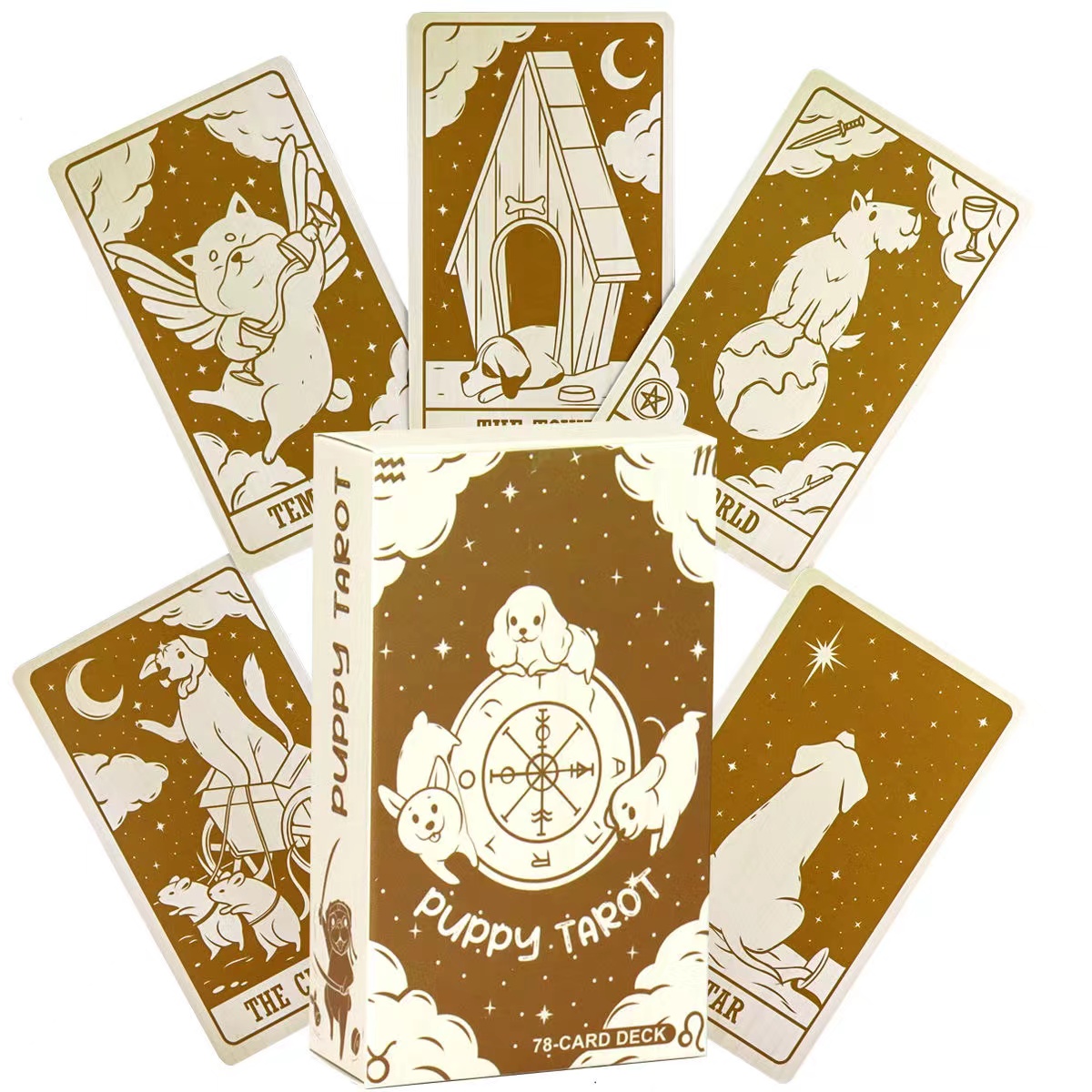 小狗塔罗牌 Puppy Tarot Card Games英文卡牌游戏