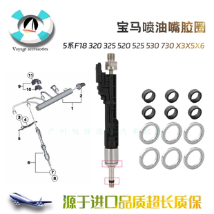520 325 525 530 X3X5X6喷油嘴胶圈垫片 适用宝马5系F18 730 320