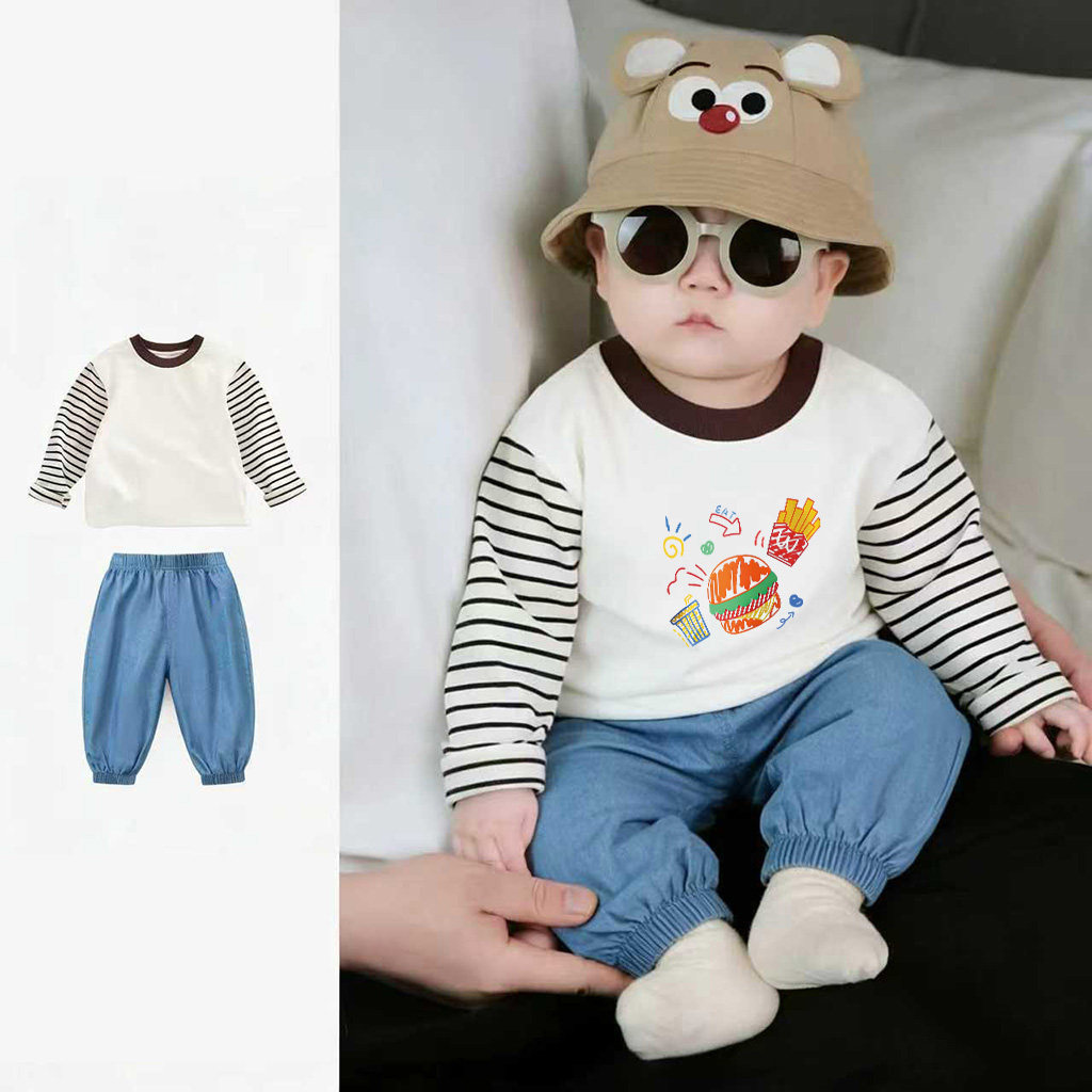 ins韩版新款婴儿春秋装套装婴幼儿宝宝休闲运动上衣裤子分体两件