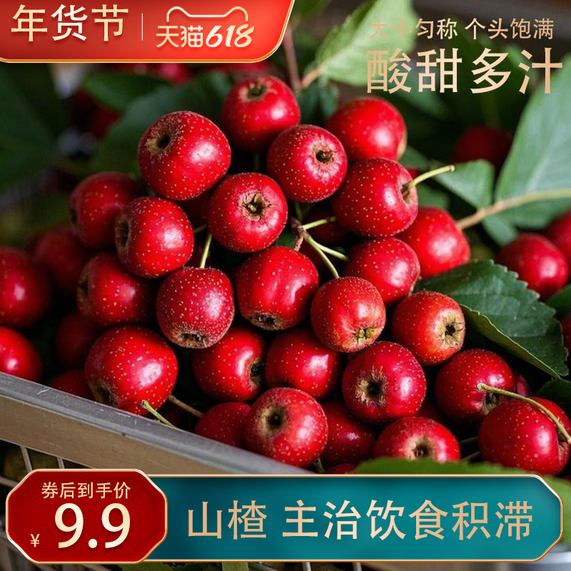 新鲜山楂【顺丰包邮】冰糖葫芦用新鲜水果微酸开胃红果山楂精选