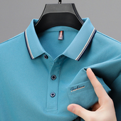 保罗短袖 t恤男士 翻领中青年宽松大码 夏季 体恤半袖 polo真口袋上衣