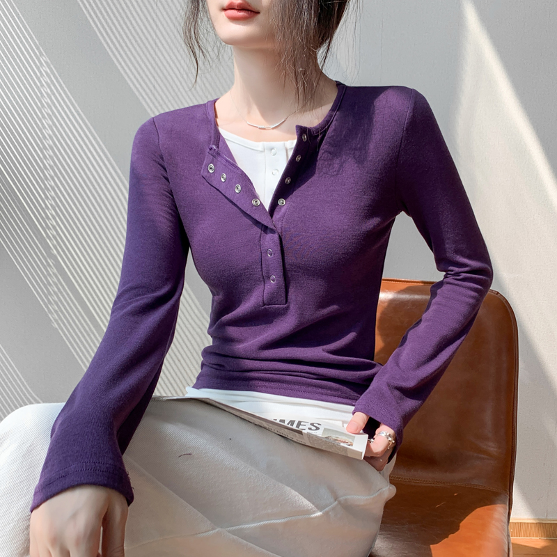 歌倍尚长袖修身显瘦T恤