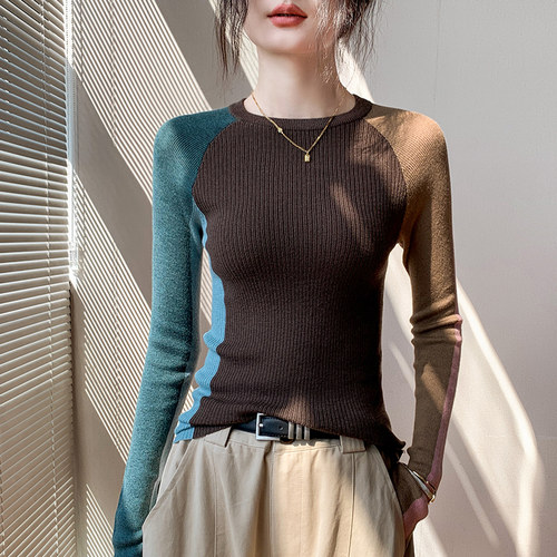 歌倍尚针织打底衫设计感秋季长袖