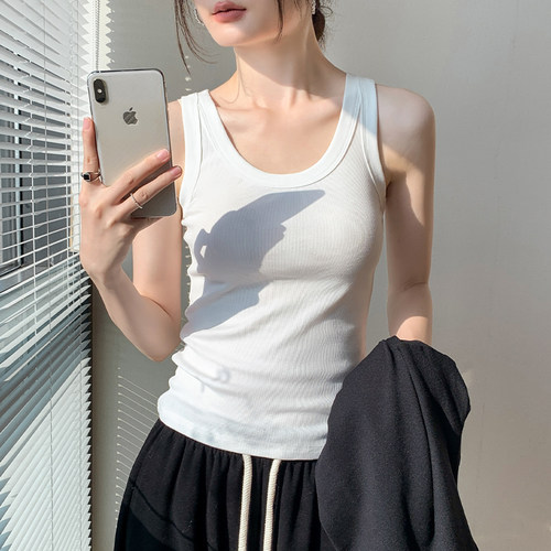 美式掐腰衬衫内搭吊带背心女