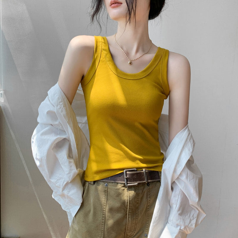 纯色圆领吊带内搭背心女2025夏季遮副乳修身显瘦外穿挂脖无袖上衣,女装/女士精品,背心吊带,淘宝优惠券,粉丝福利购,淘宝优惠卷