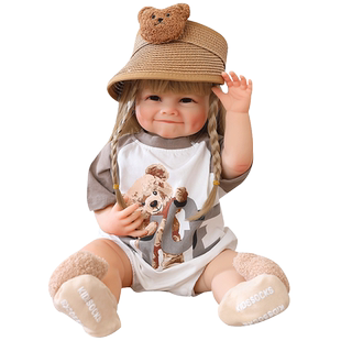 智能说话长发仿真软胶重生娃娃软胶宝宝可洗澡玩具55cm新年礼物女