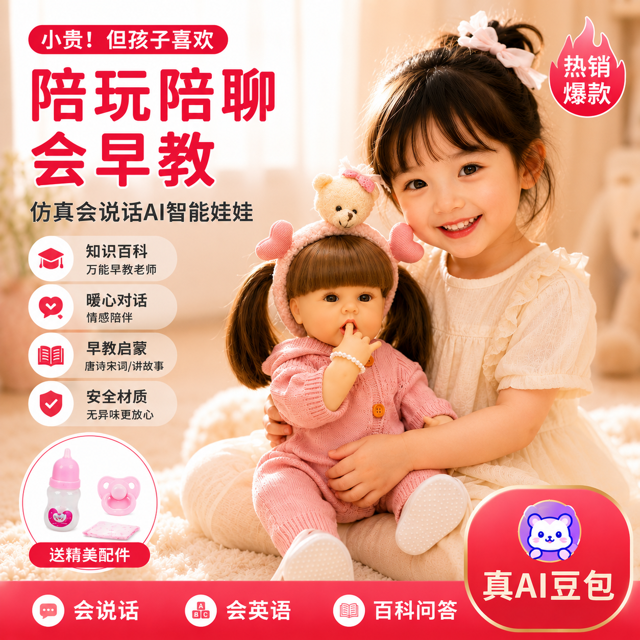 礼盒智能娃娃早教陪伴AI大模型