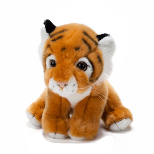 小老虎玩偶白色老虎毛绒玩具小白虎公仔白老虎吉祥物黄虎520礼物