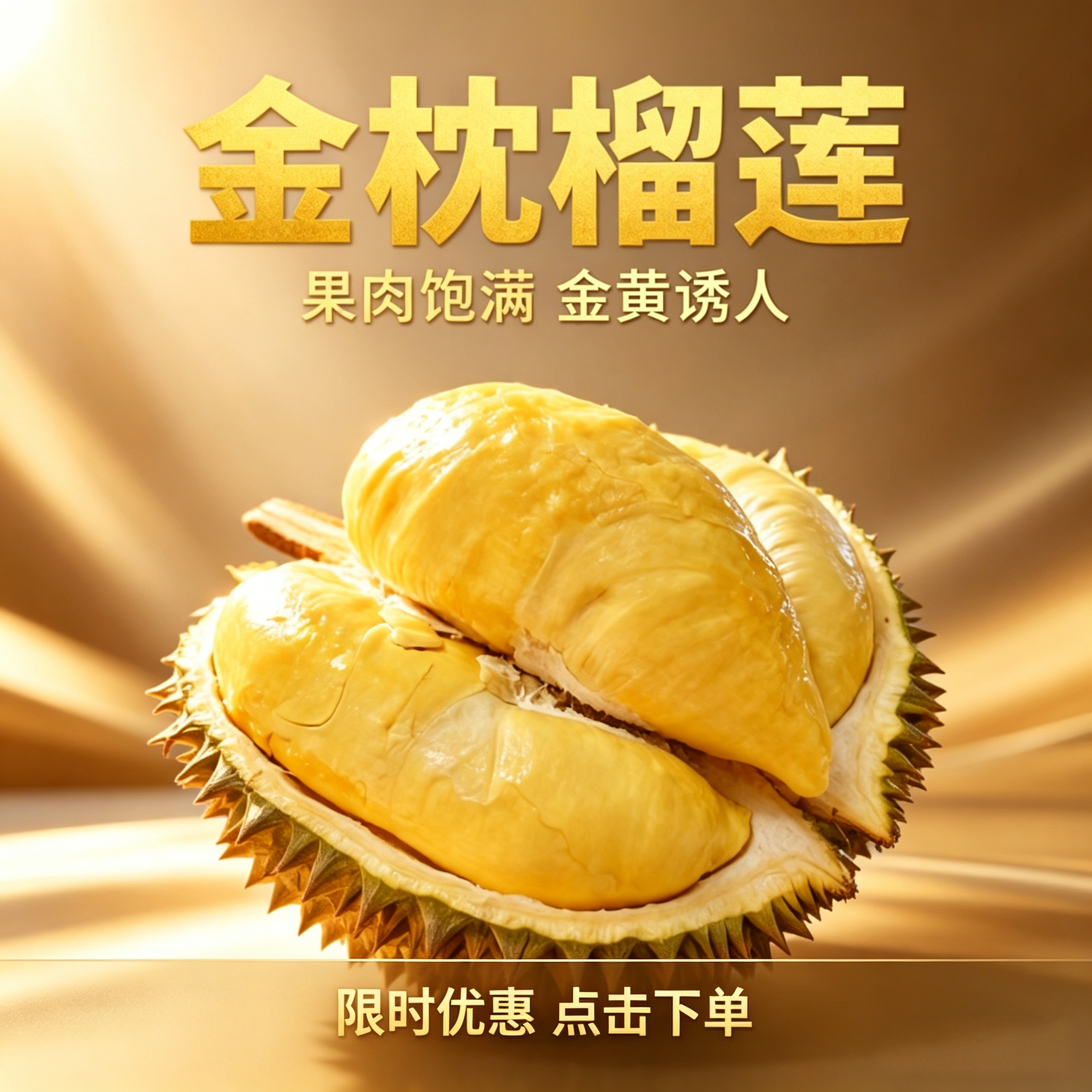 顺丰包邮泰国金枕榴莲带壳软糯香甜果肉多新鲜当季整箱成熟才可开