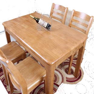 纯橡木家具 全实木餐桌 餐桌椅组合 现代简约饭桌 北欧原木餐桌