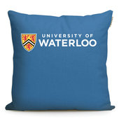 Waterloo滑铁卢大学纪念品加拿大名校周边校徽靠枕抱枕