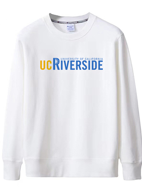 新款UC Riverside加州大学河滨分校纪念衫纯棉薄款套头男女圆领