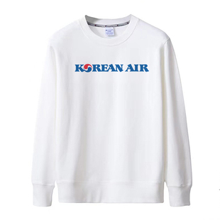 男女通穿Korean Air大韩航空周边休闲班服薄款套头卫衣纯棉衣服