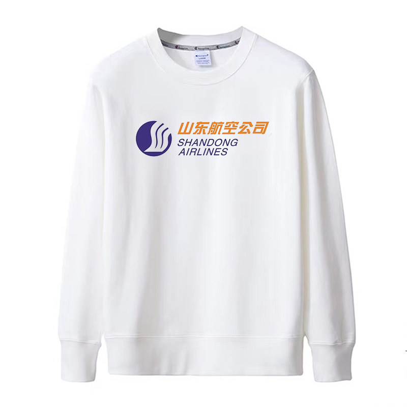 山东航空创意标志休闲班服男女款套头卫衣春秋季薄款纯棉衣服