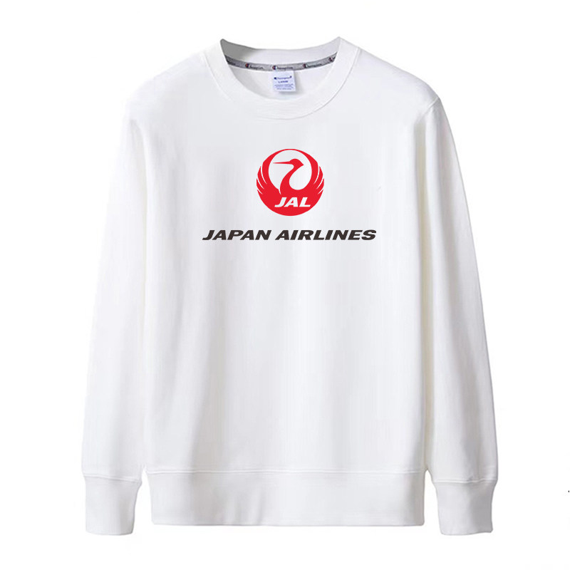 男女通穿JAL日航周边创意休闲班服薄款套头卫衣纯棉空乘个性衣服