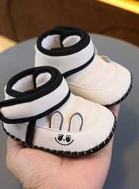 婴儿鞋子软底防滑冬季加绒加厚男女宝宝棉鞋0一1岁半保暖雪地短靴