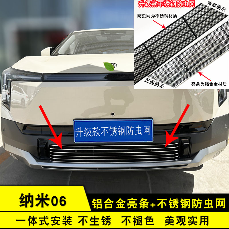 东风纳米06中网防虫网改装饰条