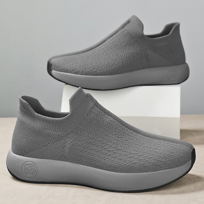 透气针织面料僧鞋秋冬新款禅修鞋男女运动一脚蹲休闲健步鞋