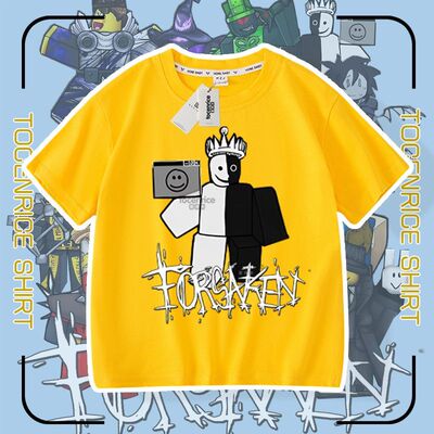 跨境新品forsaken roblox 游戏周边半袖上衣夏装男女儿童短袖夏季