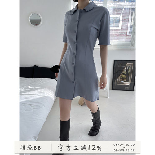 腰控福利身材凹凸有致短袖排扣
